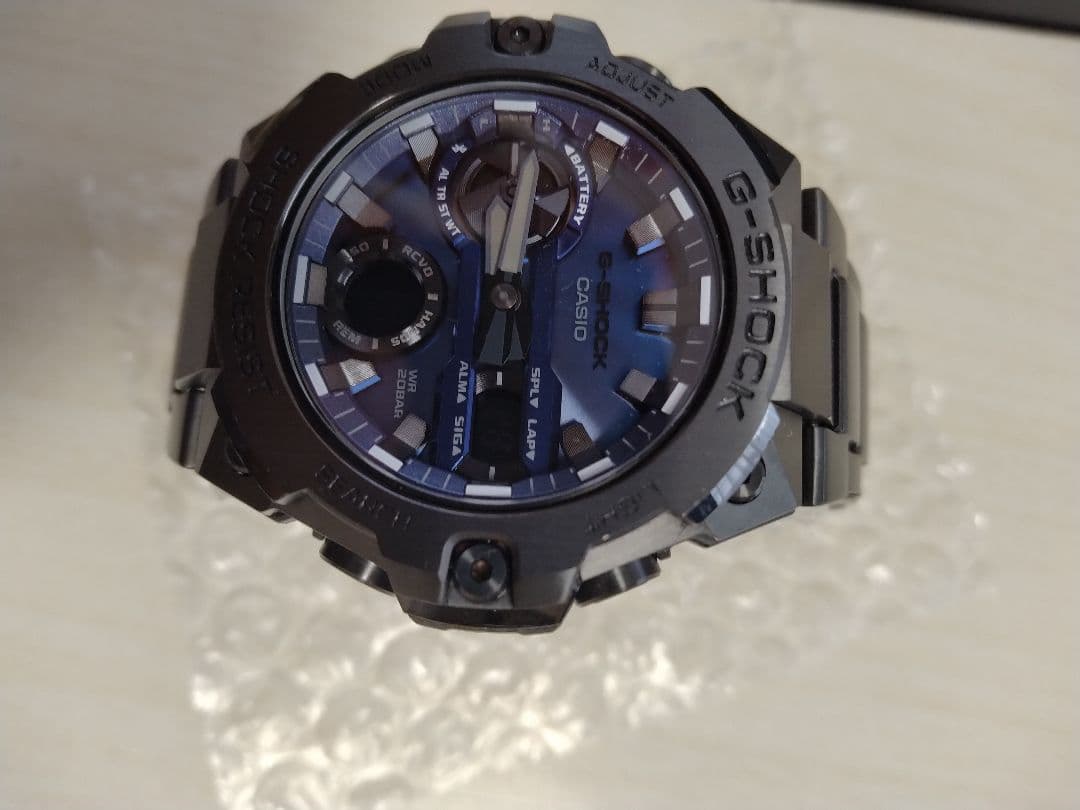 （60）【極美品】G-SHOCK GST-B400BD　ブルー ブラック
