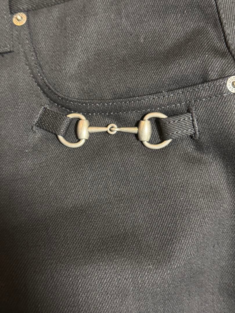 【新品未使用】デムナグッチ ホースビット ディテール コットンデニム パンツ36