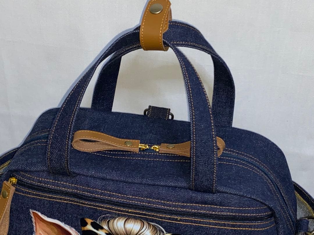 ☆岡山デニム☆ブタさん☆☆☆リュック対応☆4wayボストンバッグ