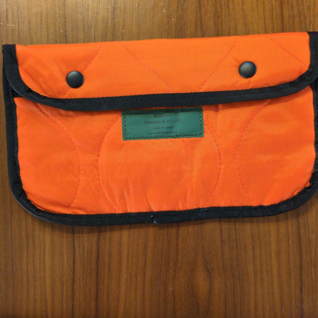 新品 PORTER ショルダーバッグ ブラック/オレンジ