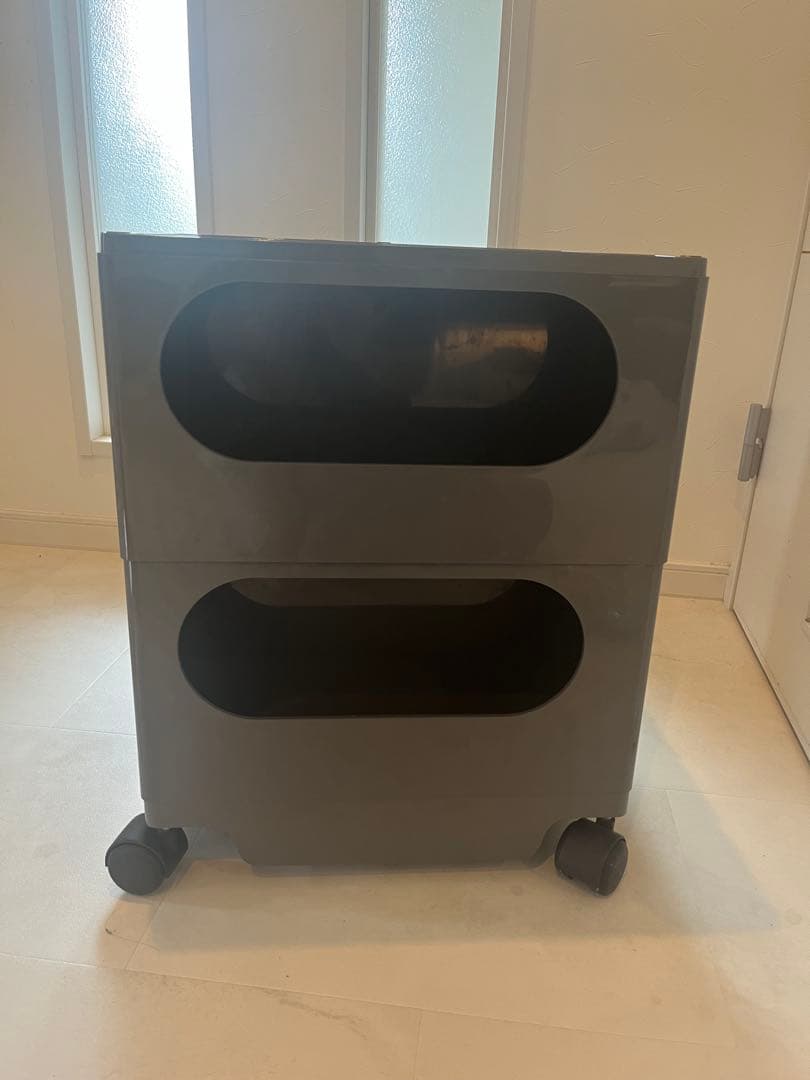 B-LINE ボビーワゴン　キャスター付きグレー収納ボックス