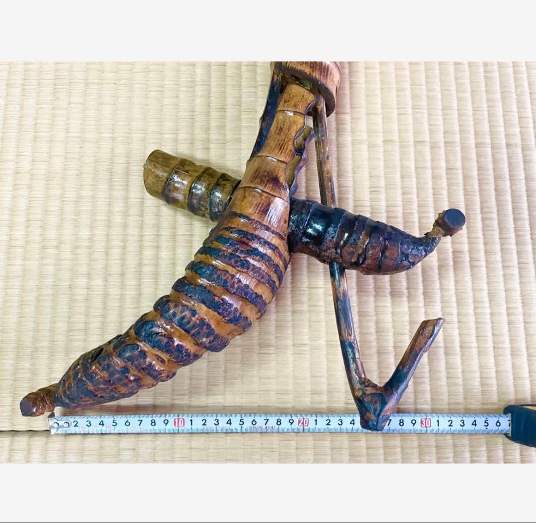 D*P様 囲炉裏自在鉤　竹製　古民具