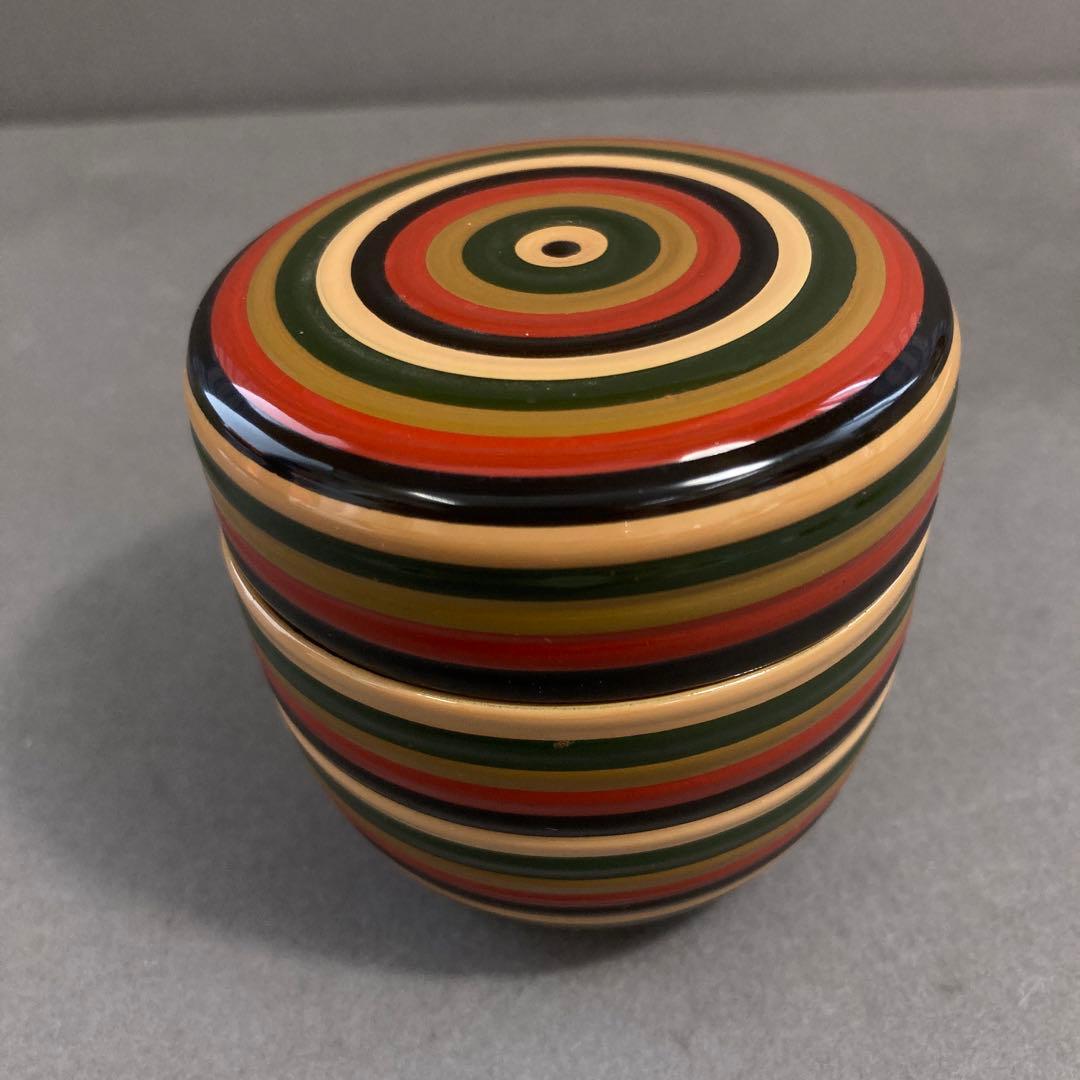 茶道具　独楽塗　棗　黒切合口　中次　S109N