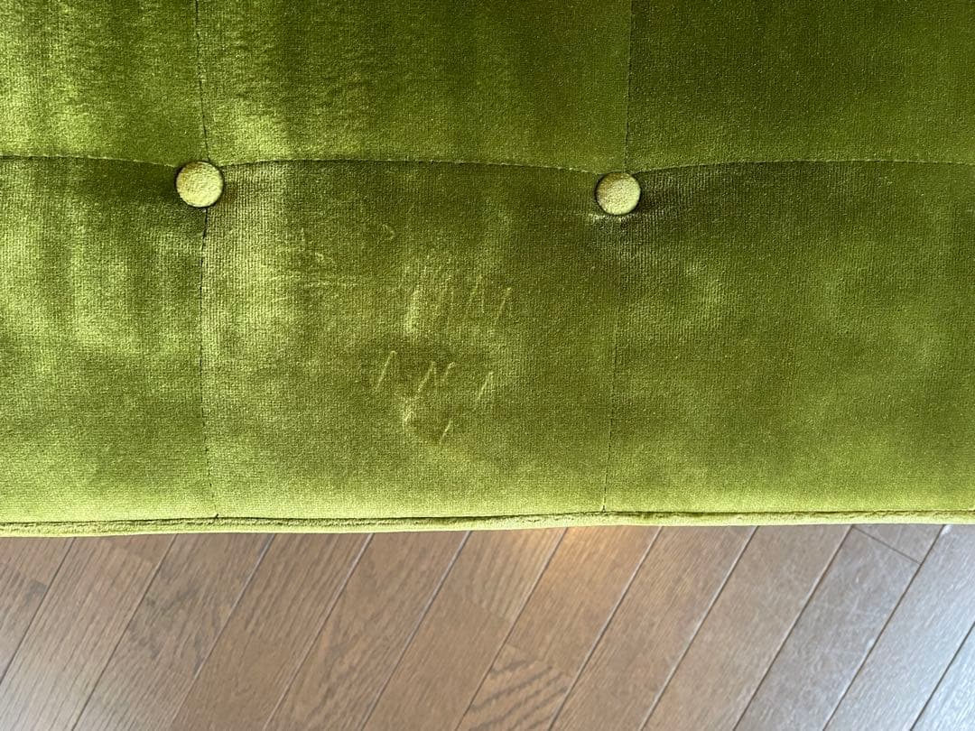 カリモク60Kチェア　2シーター　ソファ　モケットグリーン