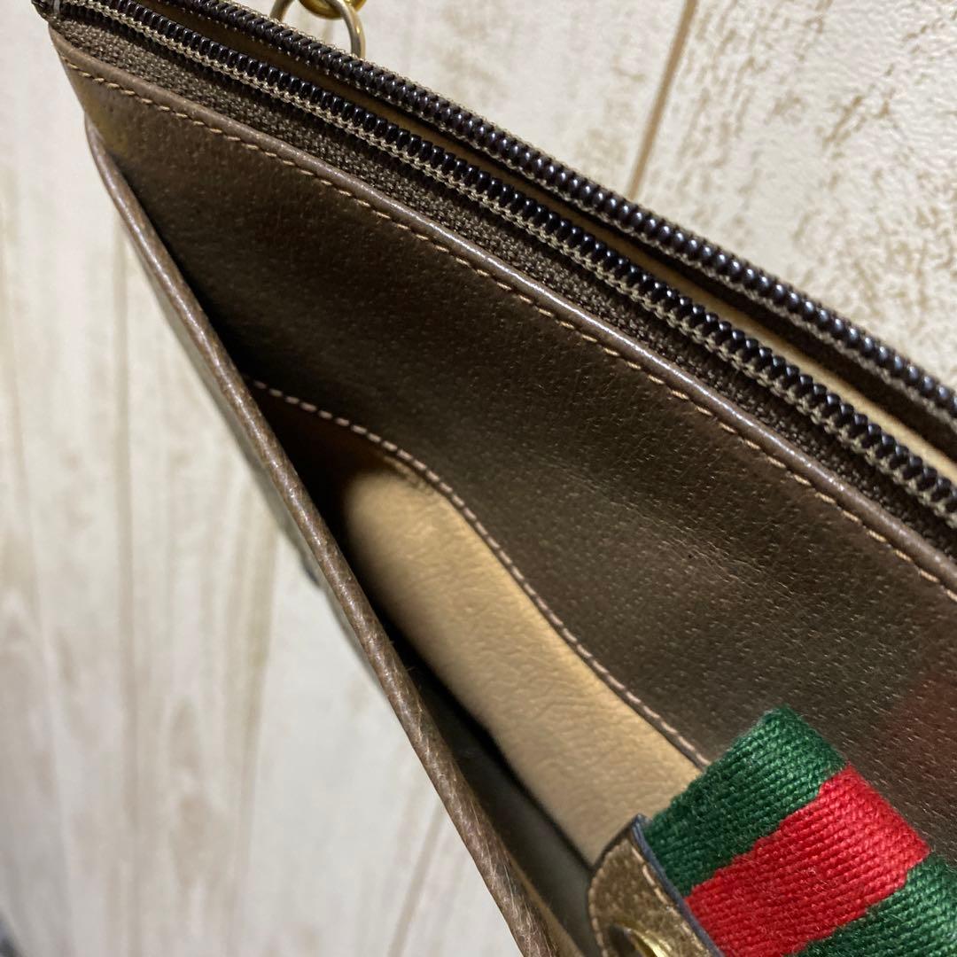 ミナミGUCCI シェリーライン ショルダーバッグ 内側難あり