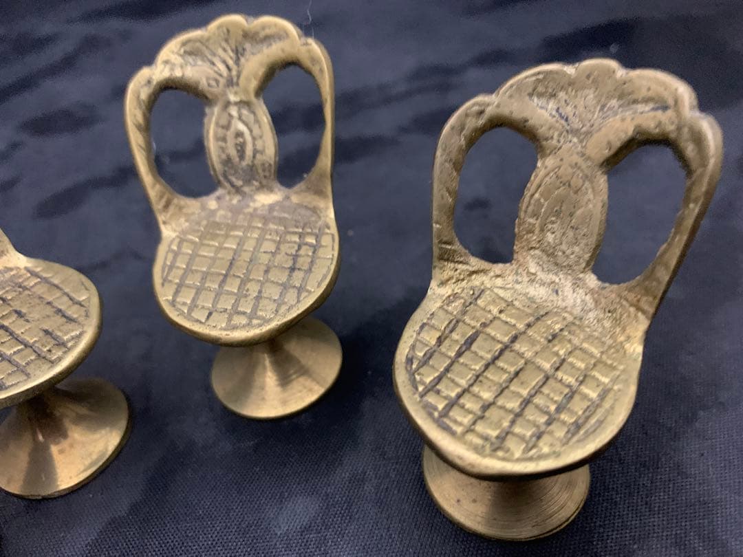 アンティーク　真鍮　ミニチュア　テーブル　チェア　ゴブレット　ポット　まとめ売