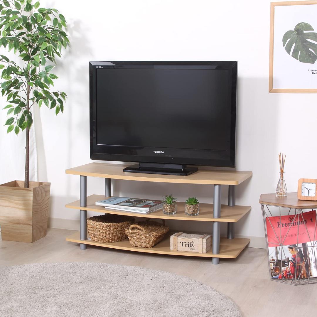 多用途ナチュラルカラーTVラック - 26インチ対応　TVボード