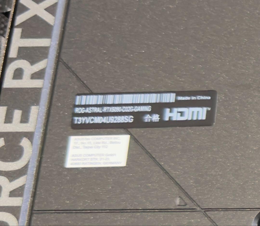 グラフィックボード・グラボ・ビデオカード ASUS ROG ASTRAL GeForce RTX 5090 OC