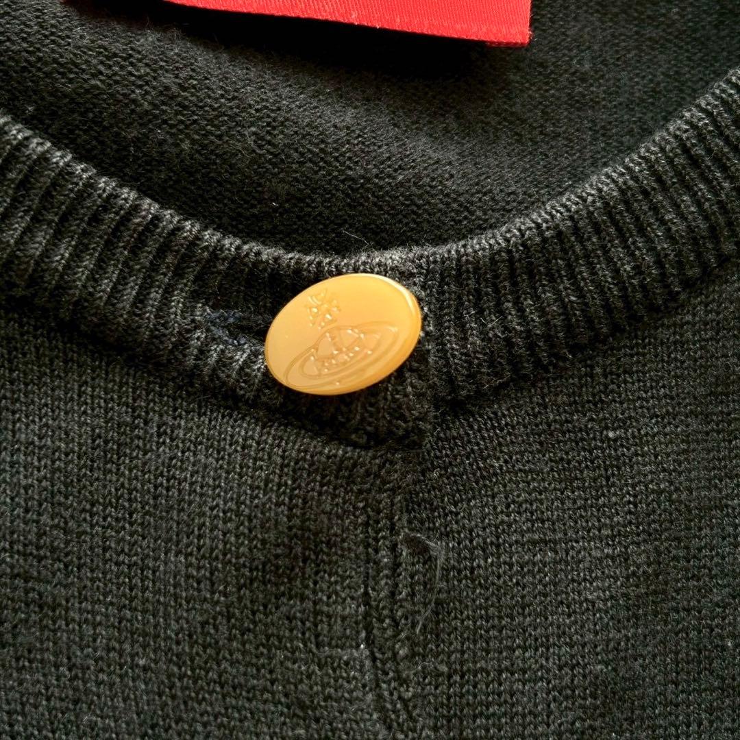 ヴィヴィアンウエストウッドレッドレーベル カラーオーブロゴ刺繍 カーディガン