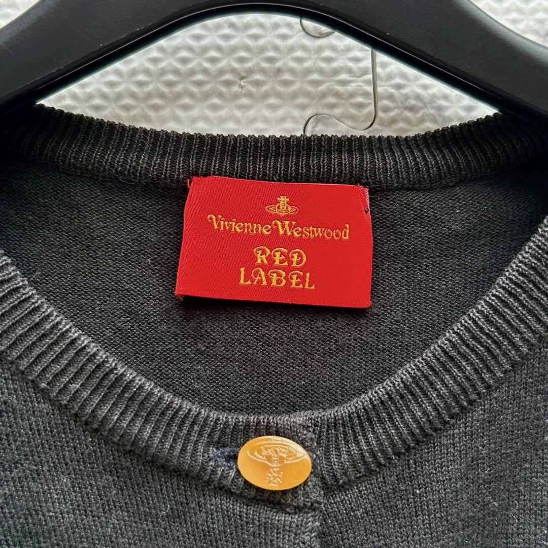 ヴィヴィアンウエストウッドレッドレーベル カラーオーブロゴ刺繍 カーディガン