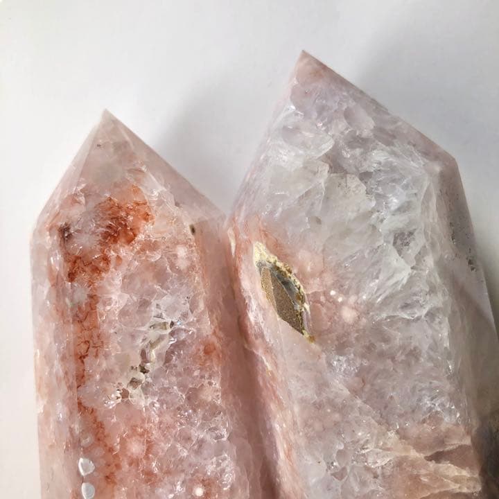 ピンクアメジストフラワーアゲート セット2