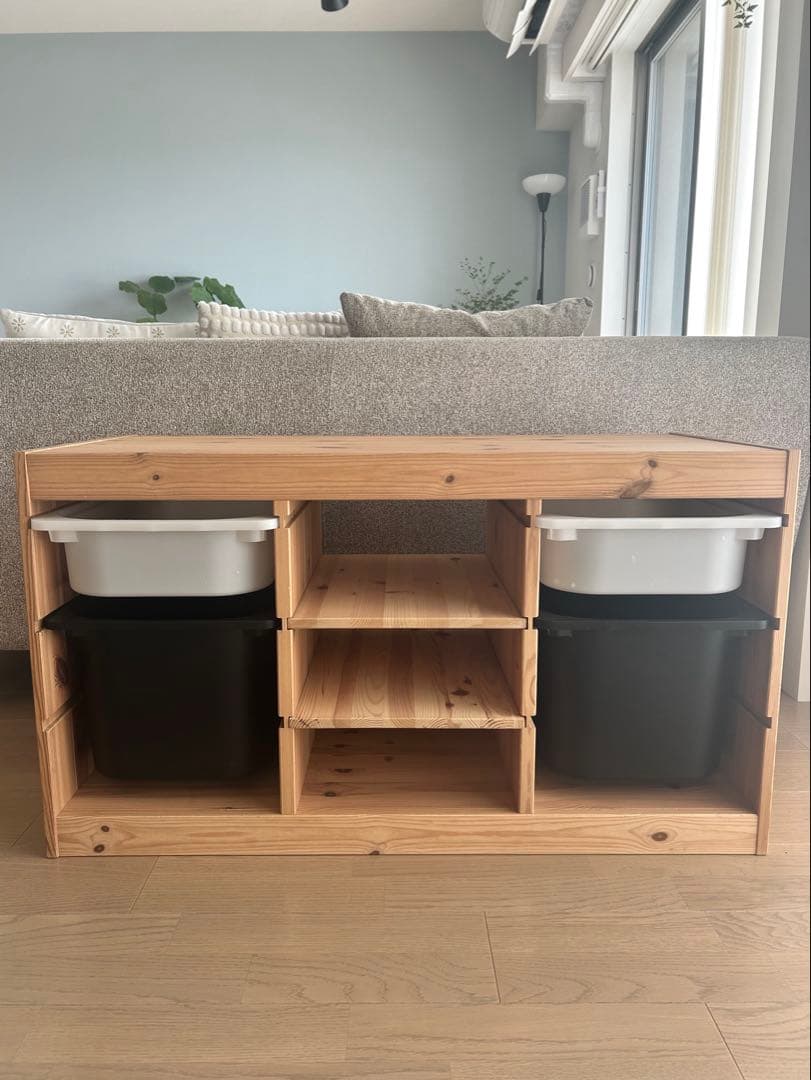 【IKEA】トロファスト　棚板、ボックス付