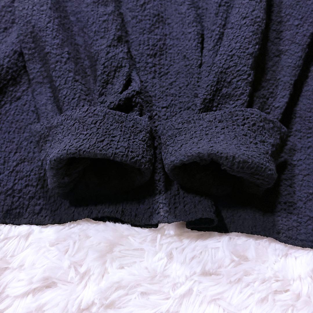 美品★23AW イエナ ボリュームカラーブラウス ブラック