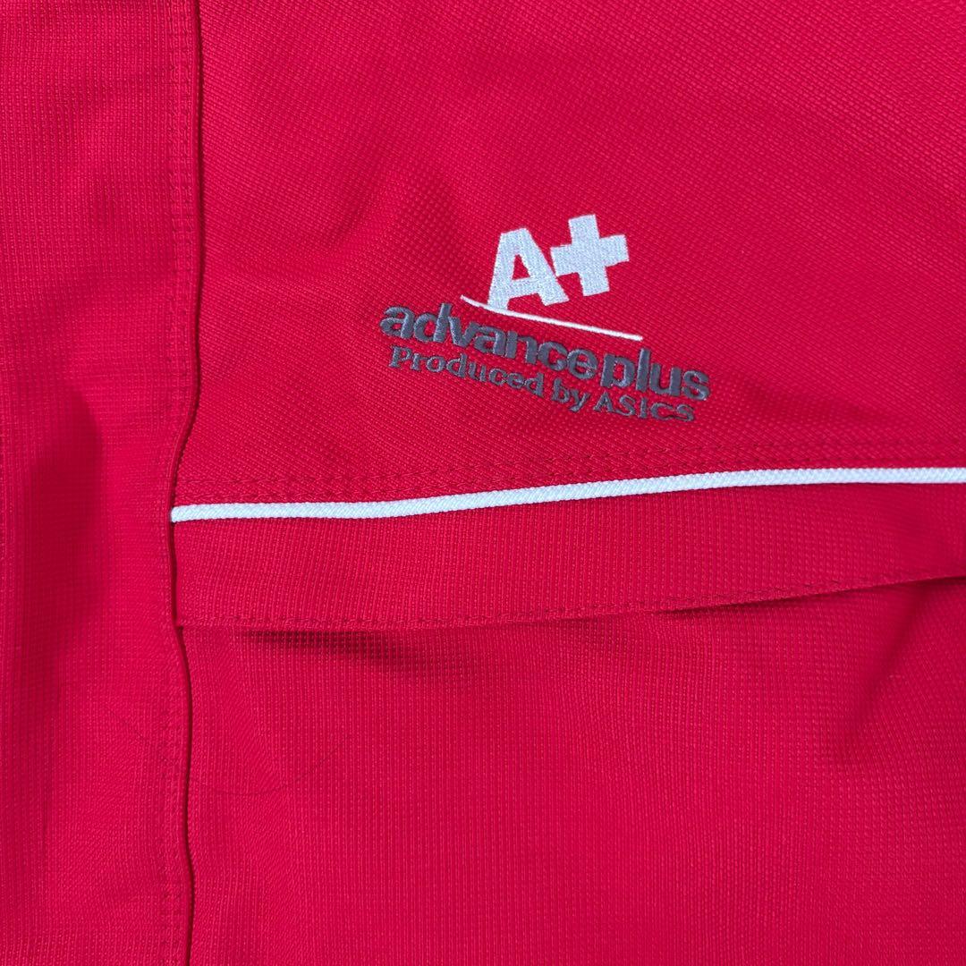 極美品☆asics advance plus スキーウェア　赤　上下セット　M