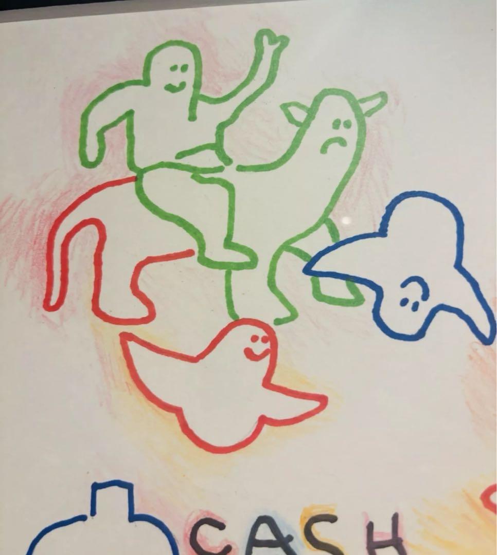 mark gonzales マークゴンザレス 原画 額入 サイン入 アート