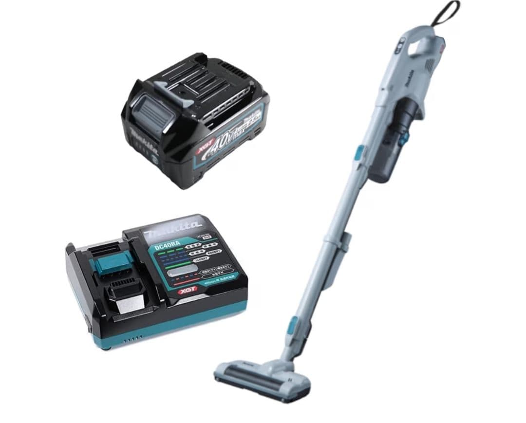 【新品】マキタ充電式クリーナCL004GRDW　バッテリー、急速充電器付き