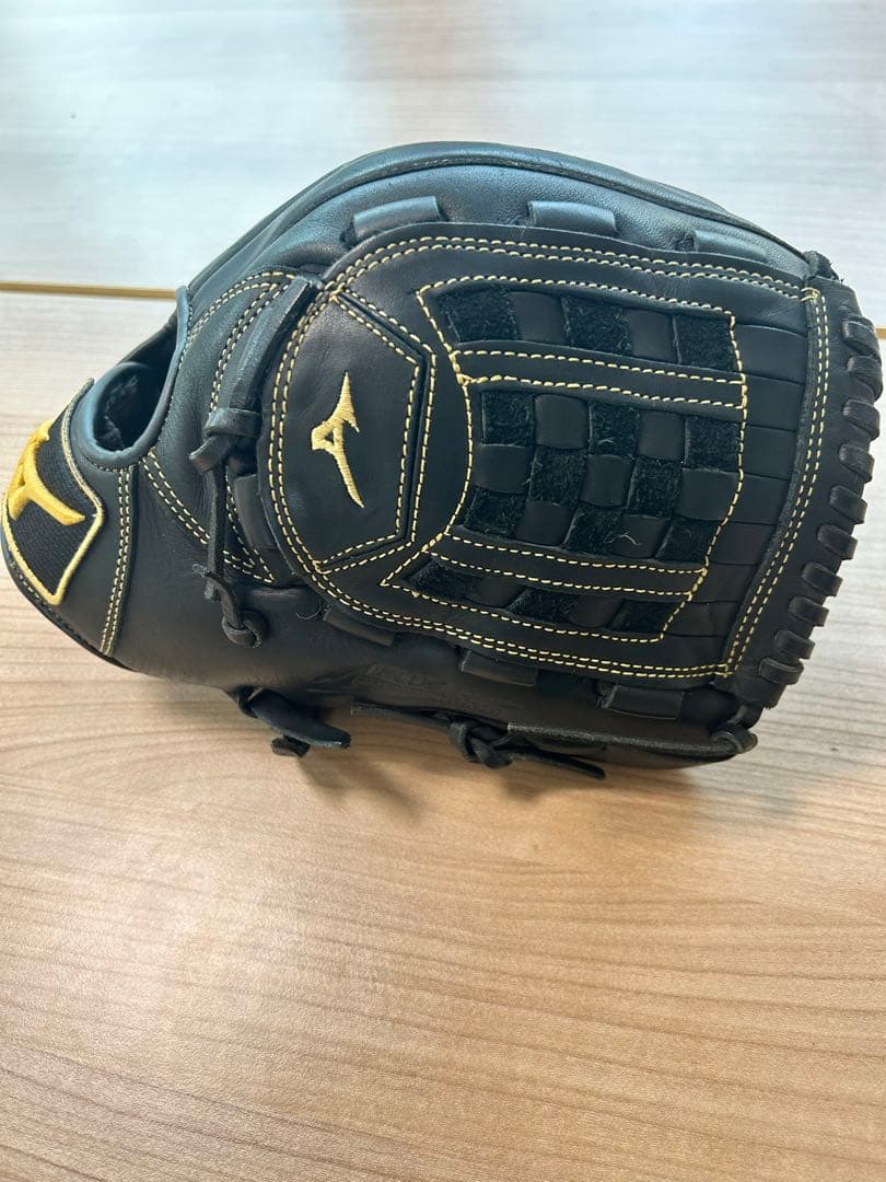 Mizuno 野球グローブ 黒 レザー