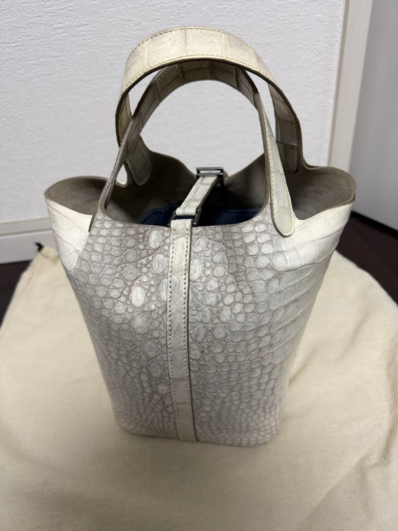 クロコダイル　ヒマラヤ本革　ハンドバッグ