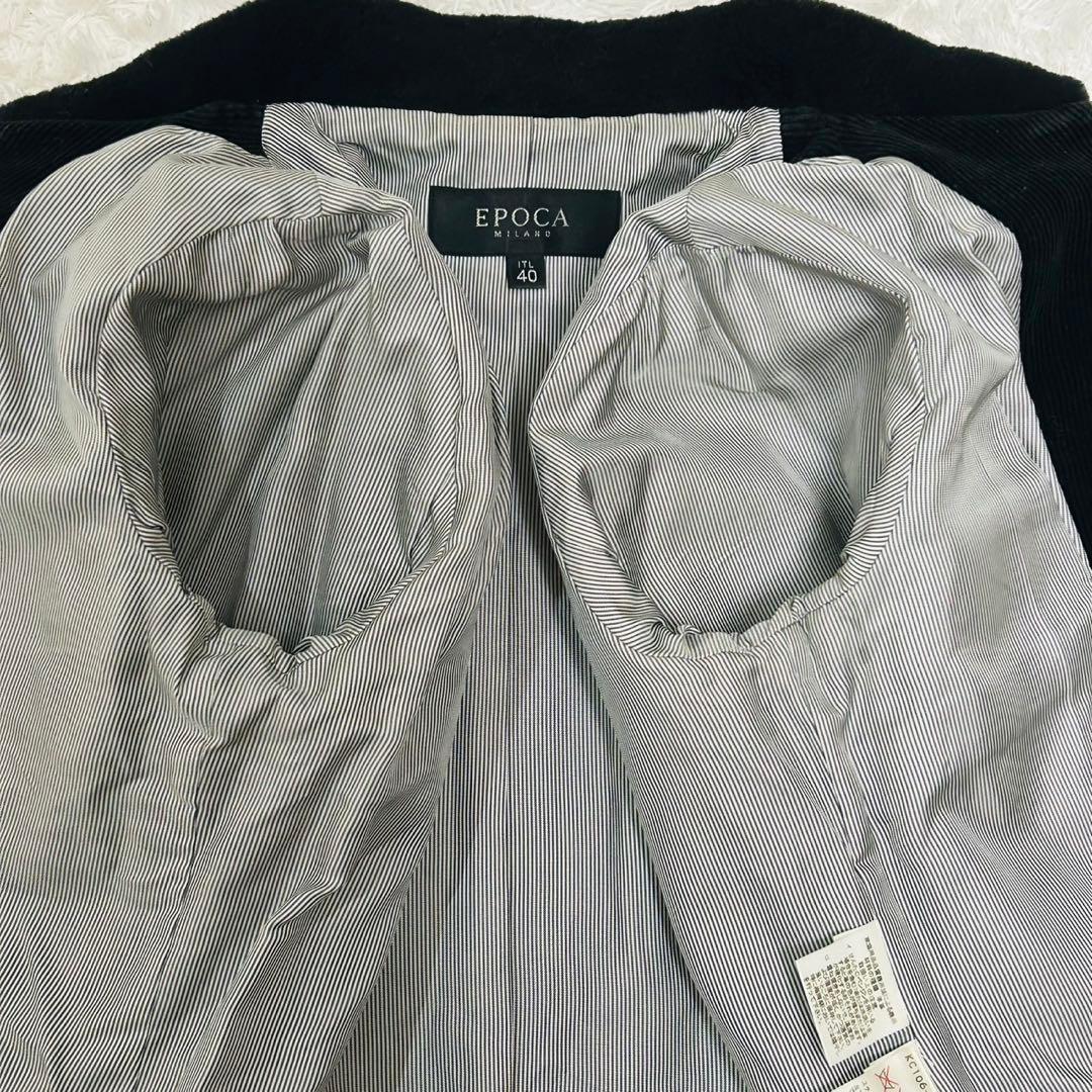 美品 EPOCA ブラックデニム レザー ジャケット ライダース 切替 ボア