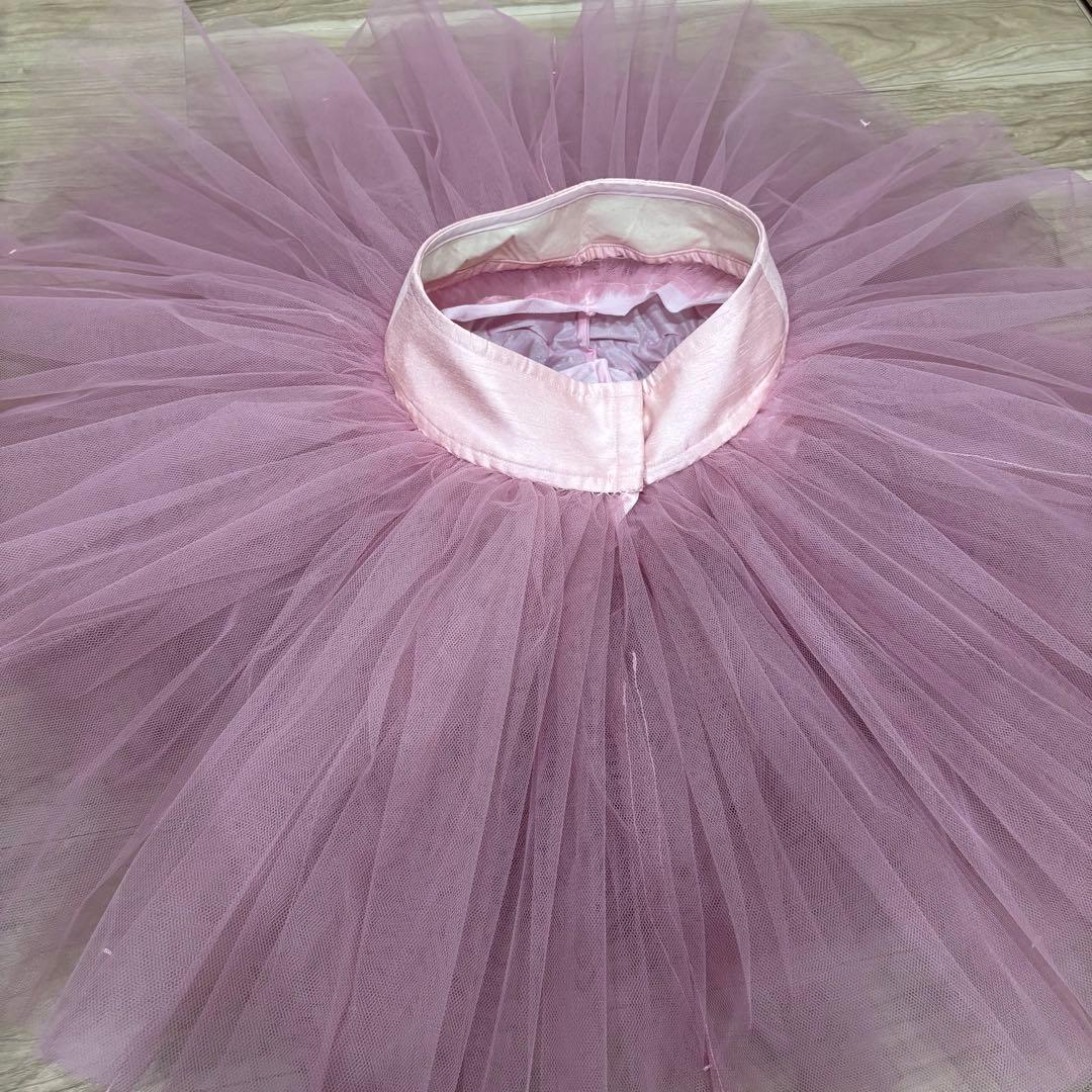 バレエ　チュチュ　ピンク　シンプル　大人フリーサイズ　ハンドメイド　職人