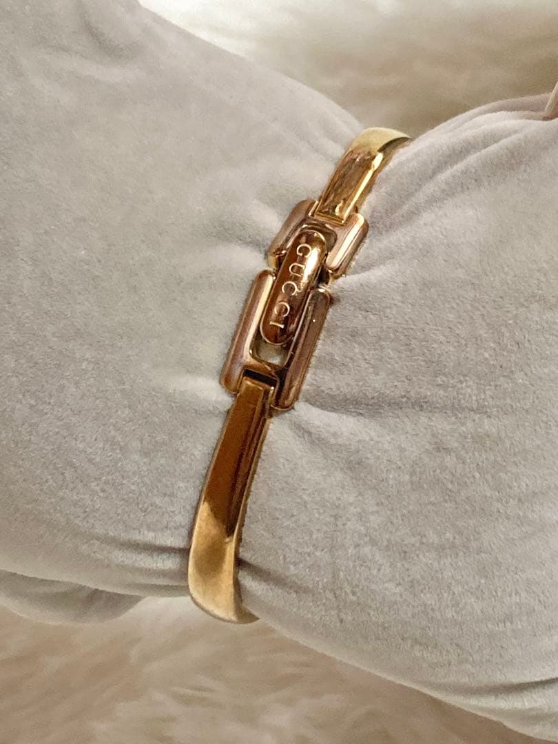 【説明書 箱付き】GUCCI 1400L ゴールド ピンクシェル GG柄