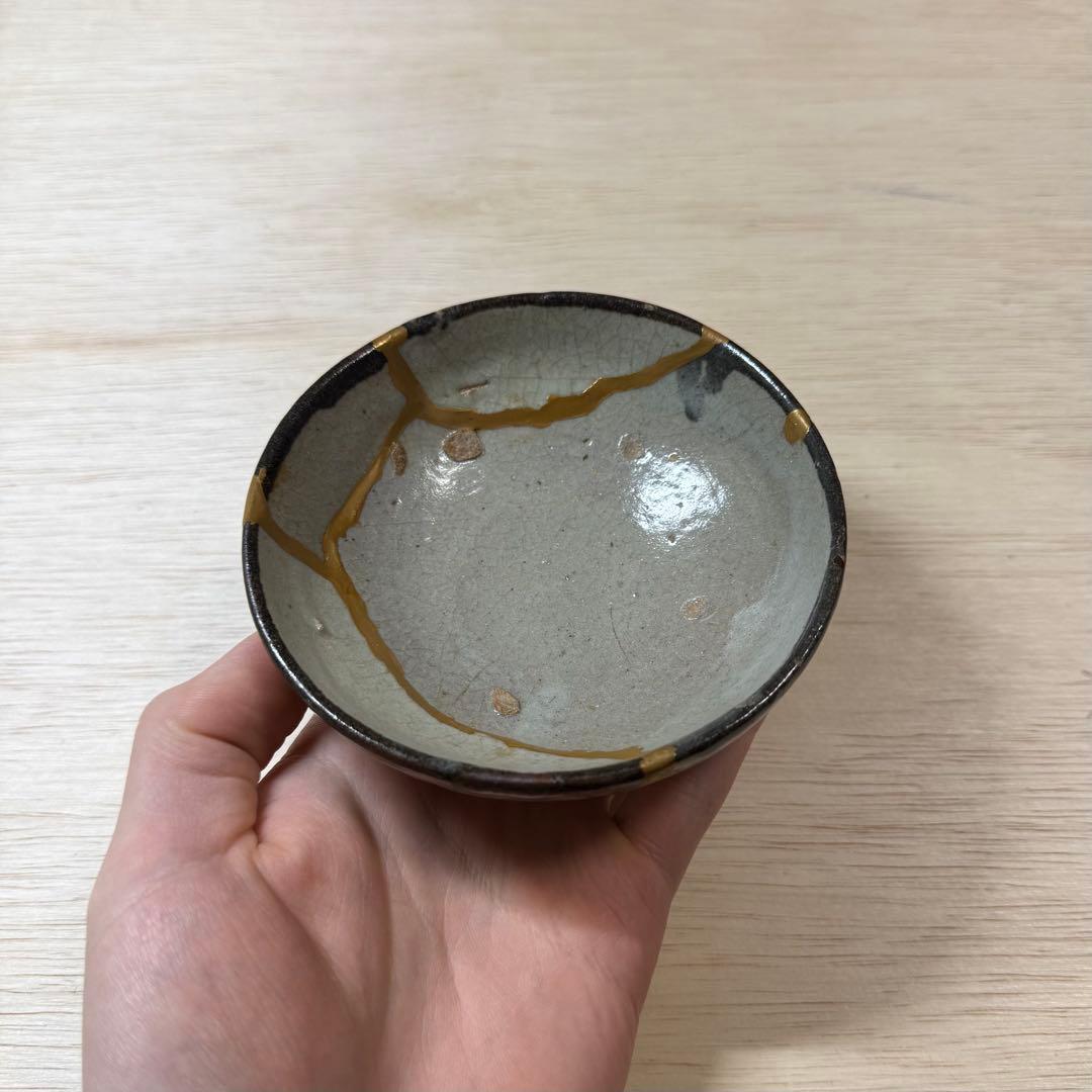 古唐津 皮鯨手 盃 山盃 桃山時代 江戸時代 陶片 初期伊万里 金継ぎ 古美術