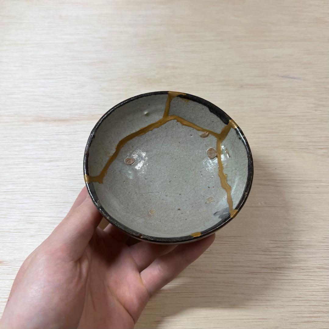 古唐津 皮鯨手 盃 山盃 桃山時代 江戸時代 陶片 初期伊万里 金継ぎ 古美術