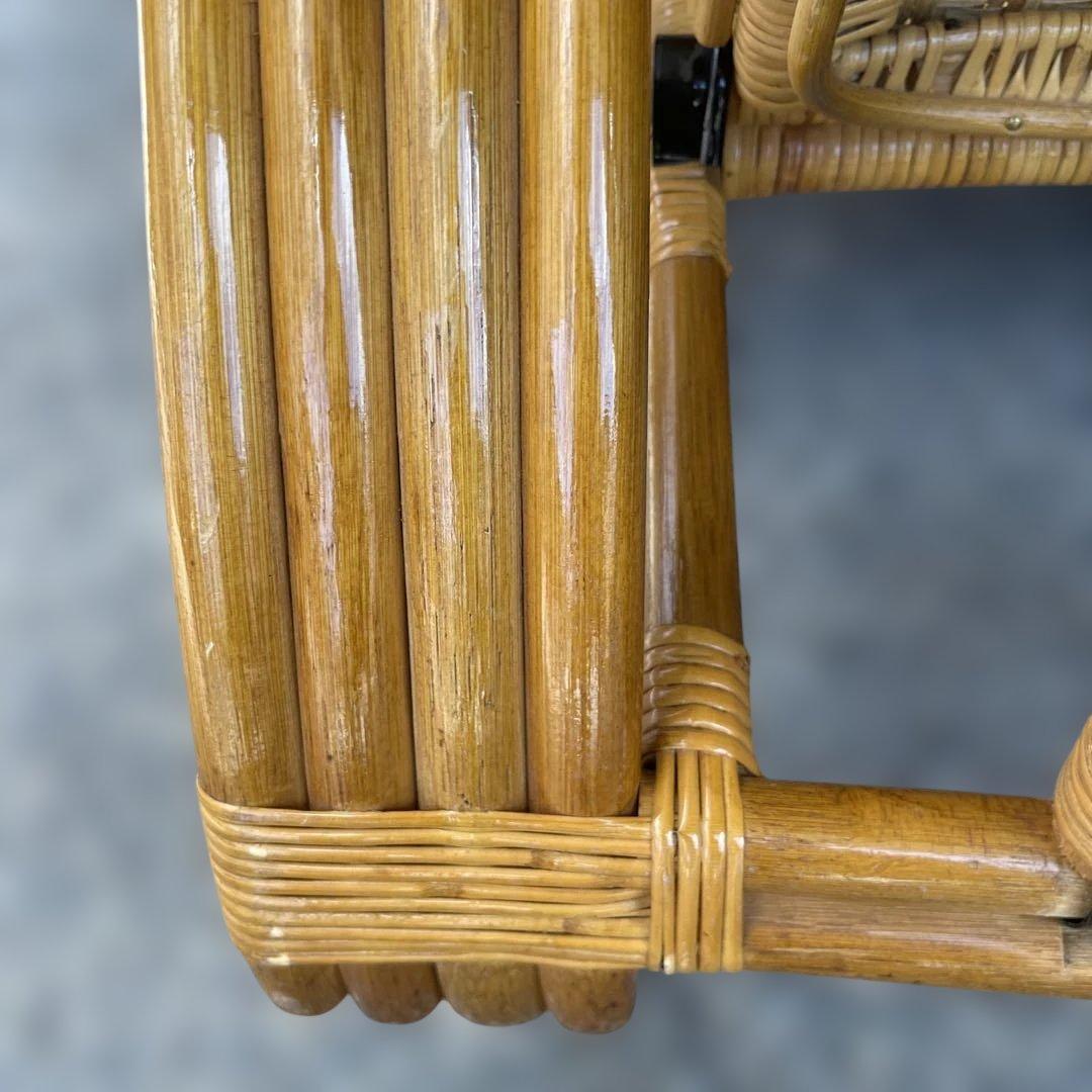 ꧁籐家具꧂ ラタン リクライニングチェア 籐　折りたたみ