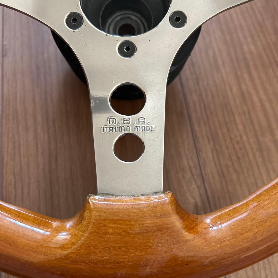 OBA 33パイ　ウッドステアリング　当時物