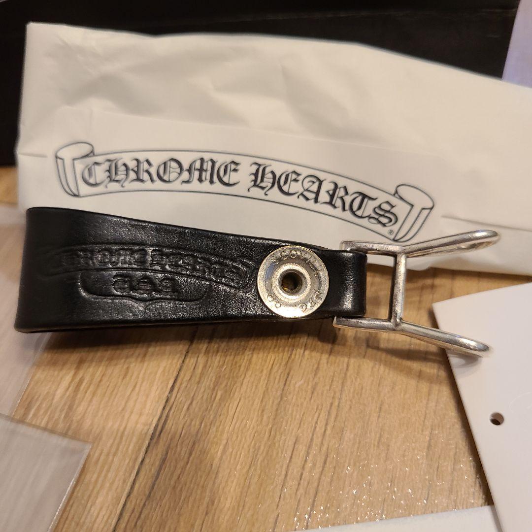 N*ア様 クロムハーツ Wベルトループ スターボタン ブラック レザー　別売リン