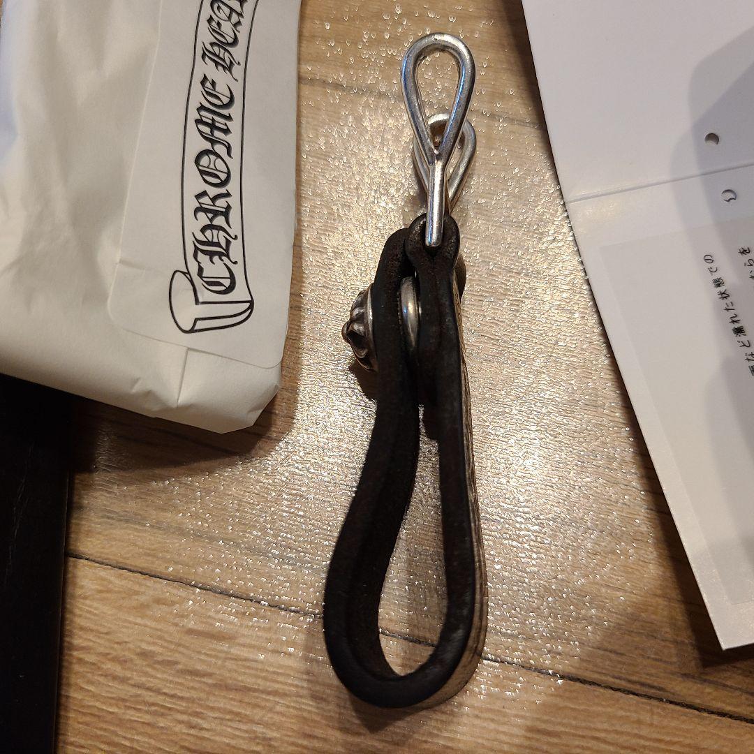 N*ア様 クロムハーツ Wベルトループ スターボタン ブラック レザー　別売リン