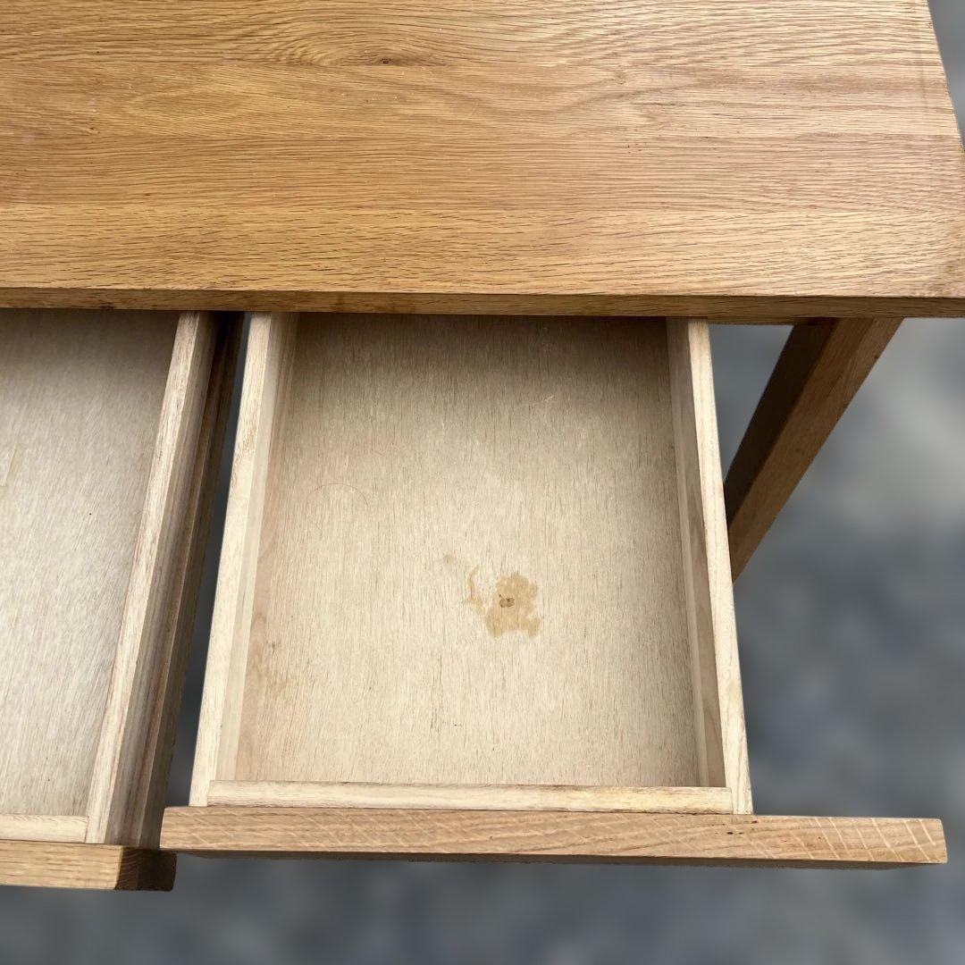 無印良品　無垢材デスク(引出付)オーク材