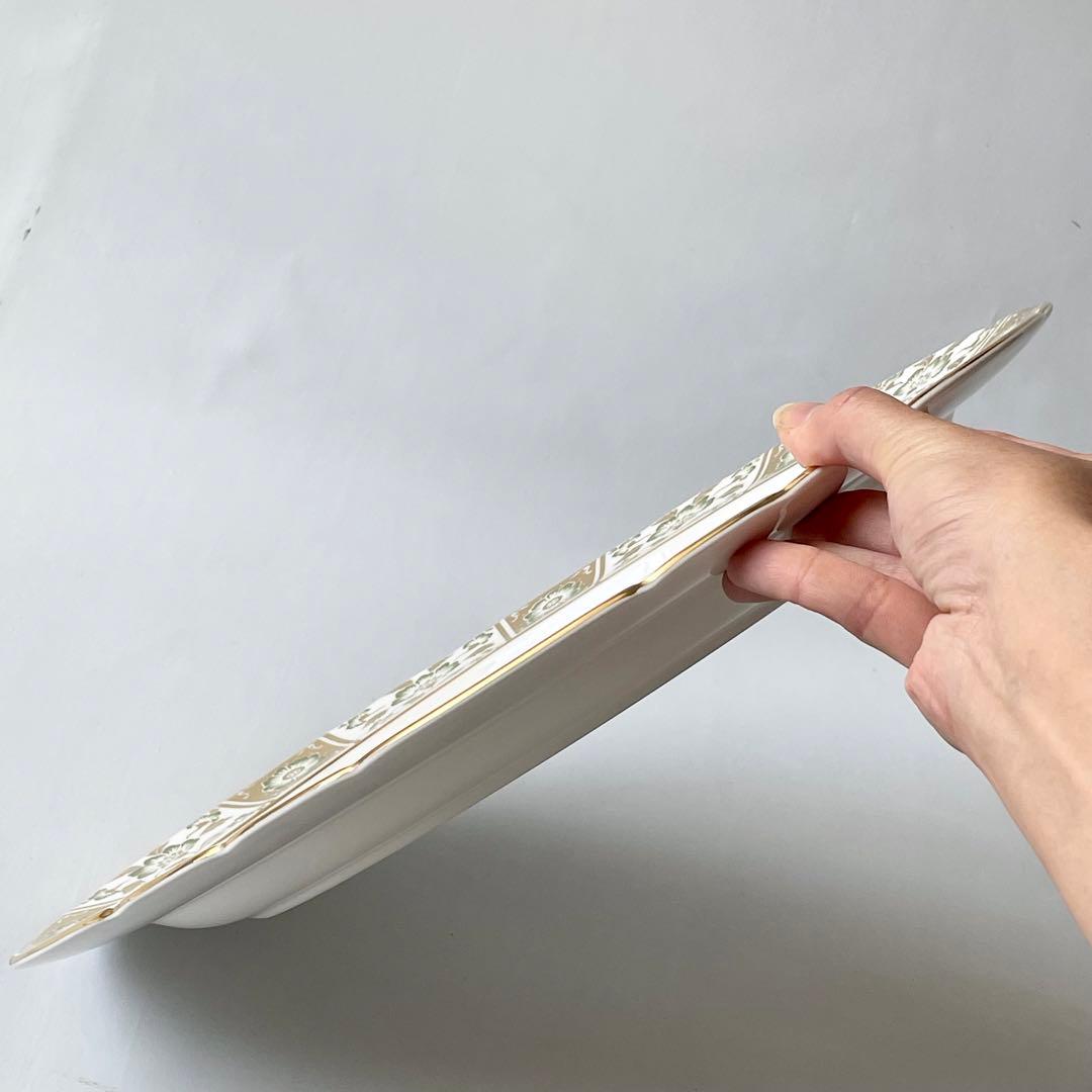 (A) ロイヤルクラウンダービー グリーンダービーパネル オーバルプレート