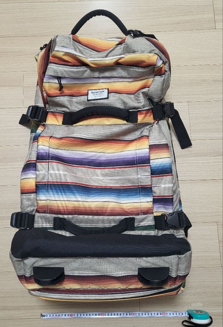 BURTON ストライプ柄 キャリー付きバックパック 約80cm 内容量120㍑