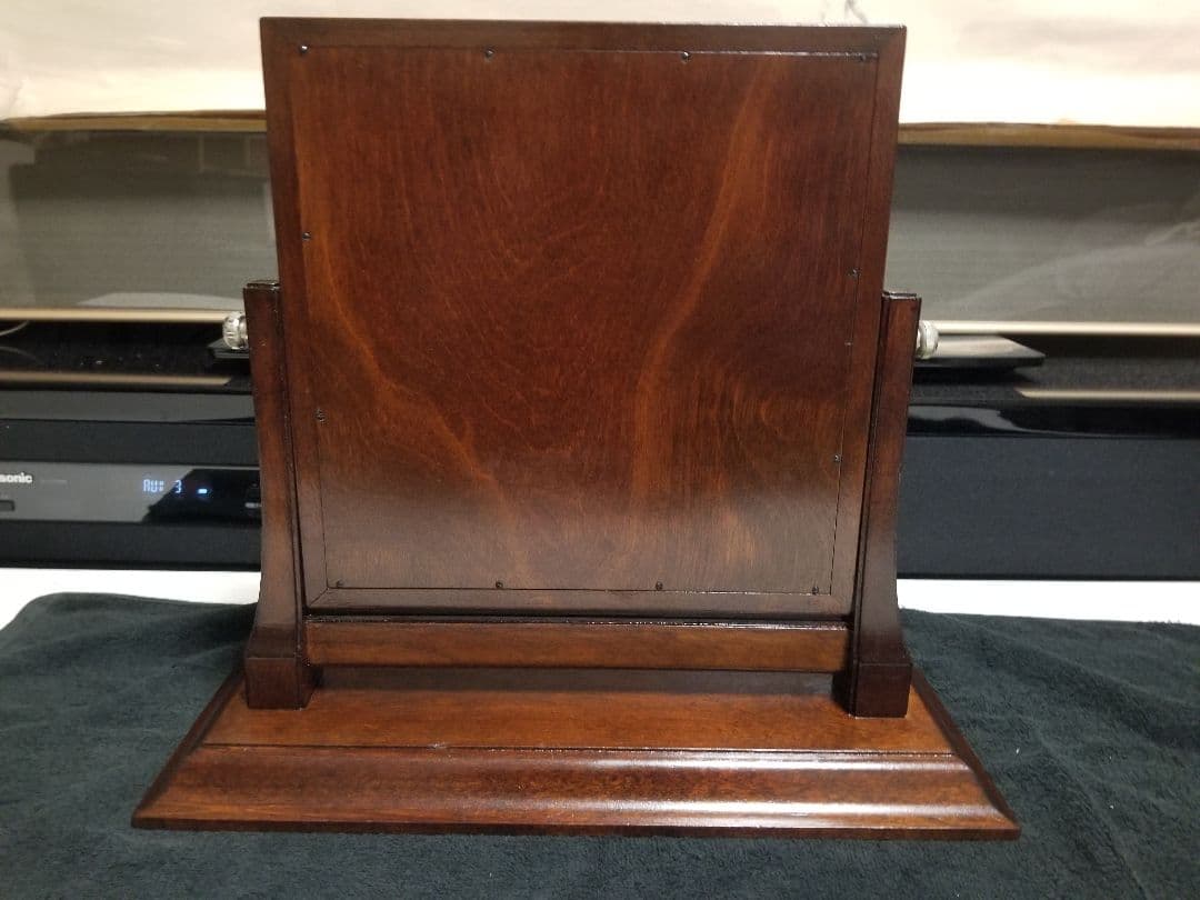 希少　廃盤　松本　民芸　家具　水目桜　テーブル　ミラー　卓上　角形　鏡　銘有り