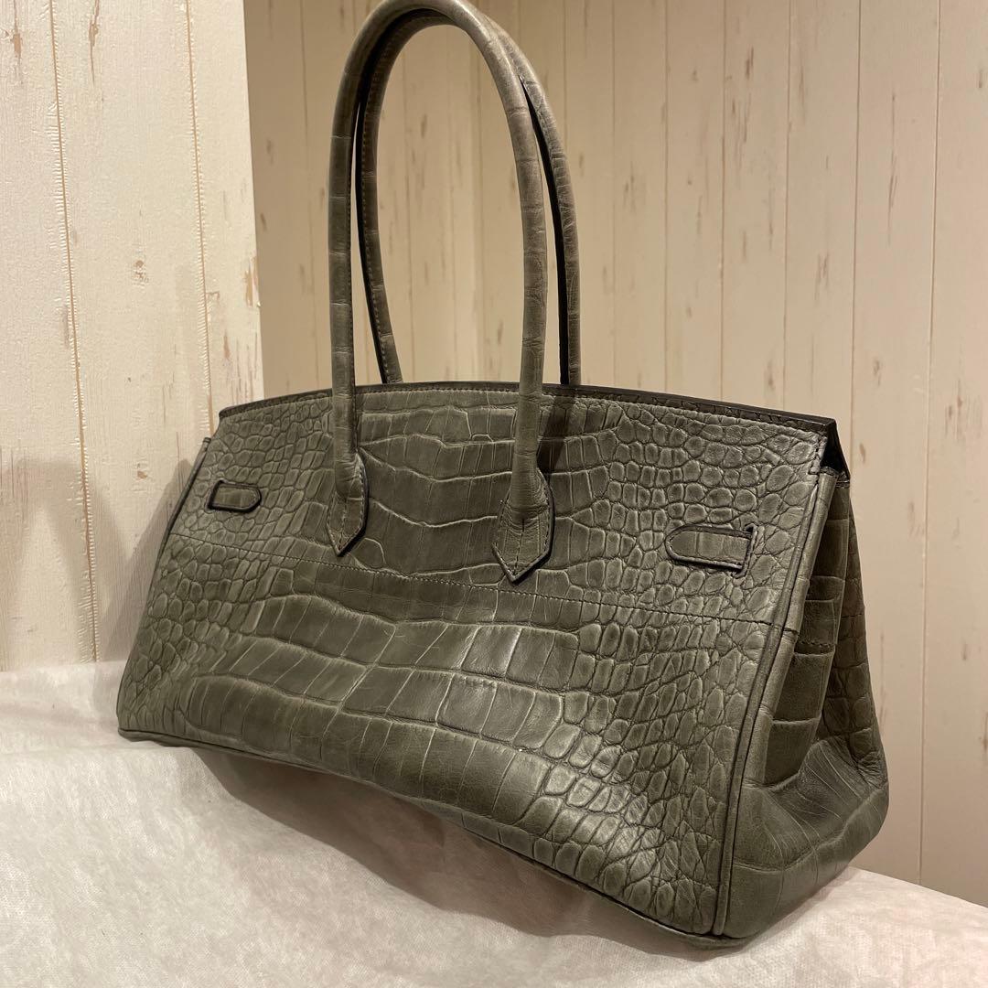 【超美品】銀座オーソドキシー　クロコ革　ショルダーバッグ