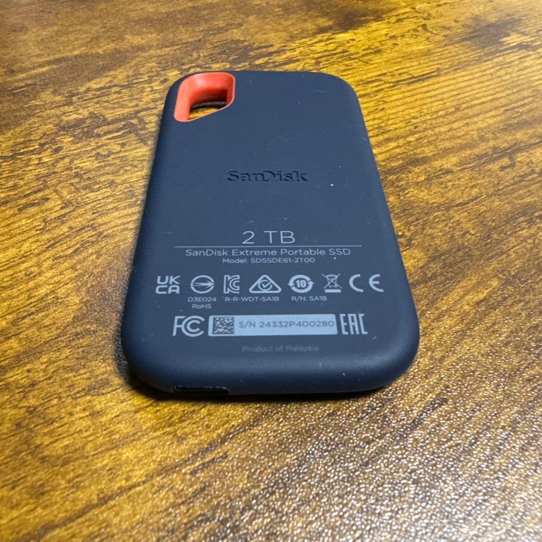 外付けハードディスク・ドライブ SanDisk Extreme Portable SSD 2TB