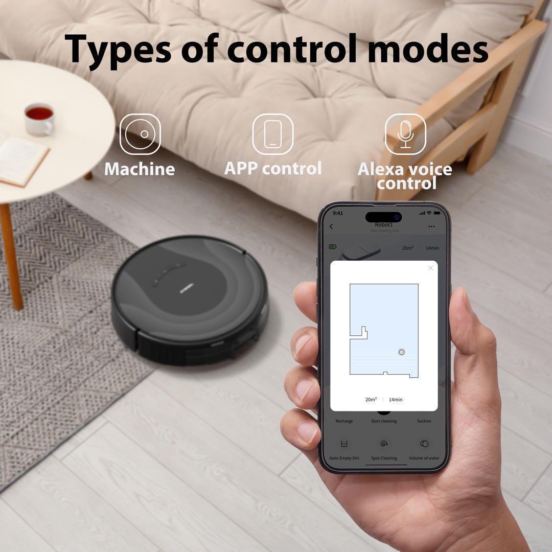 送料込み❤ロボット掃除機　水拭き両用　小型　掃除機ロボット　自動充電　水拭き