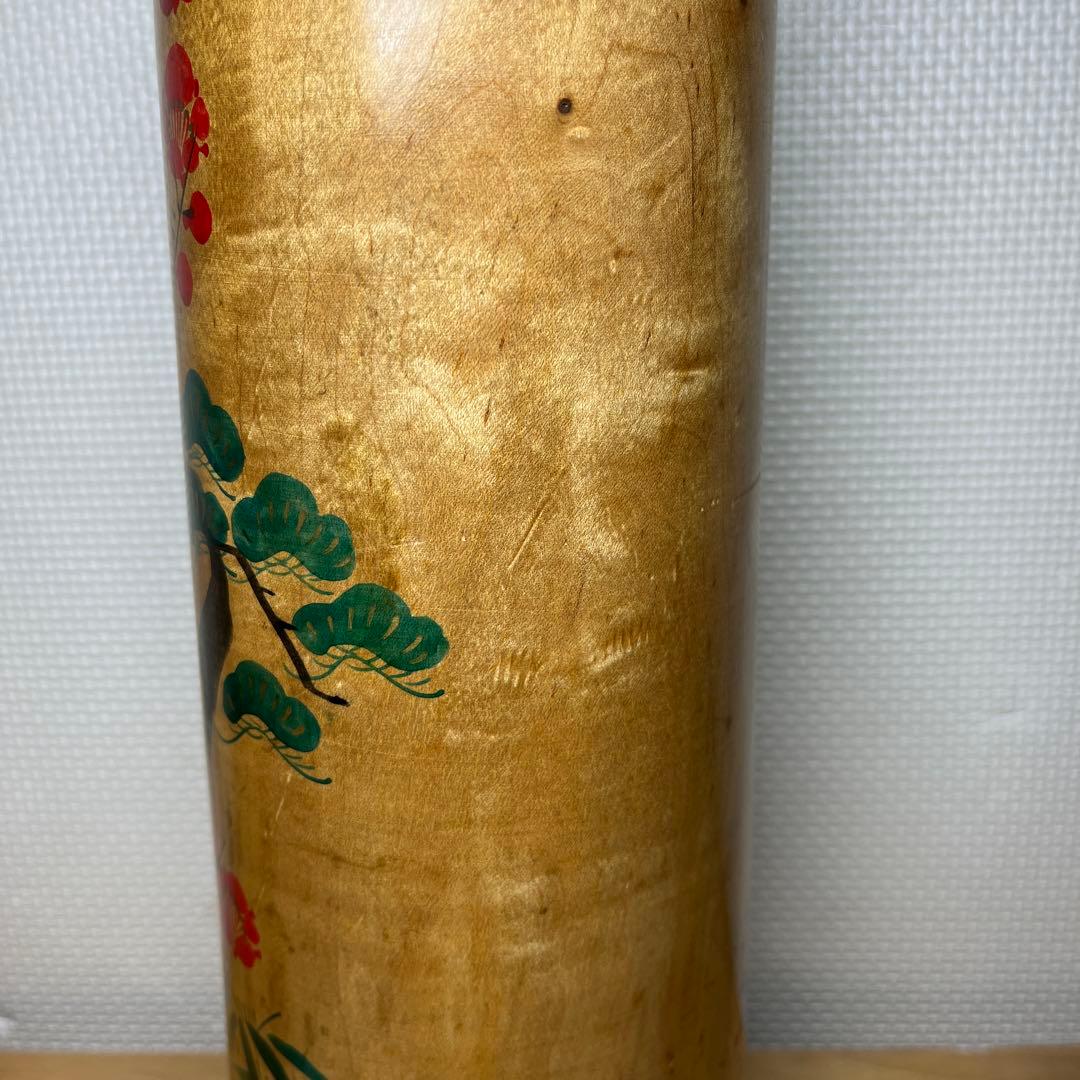 ⭕️木地山こけし1.5尺　伝統こけし　小椋啓太郎指導松竹梅模様　蒔絵師　小野寺重一