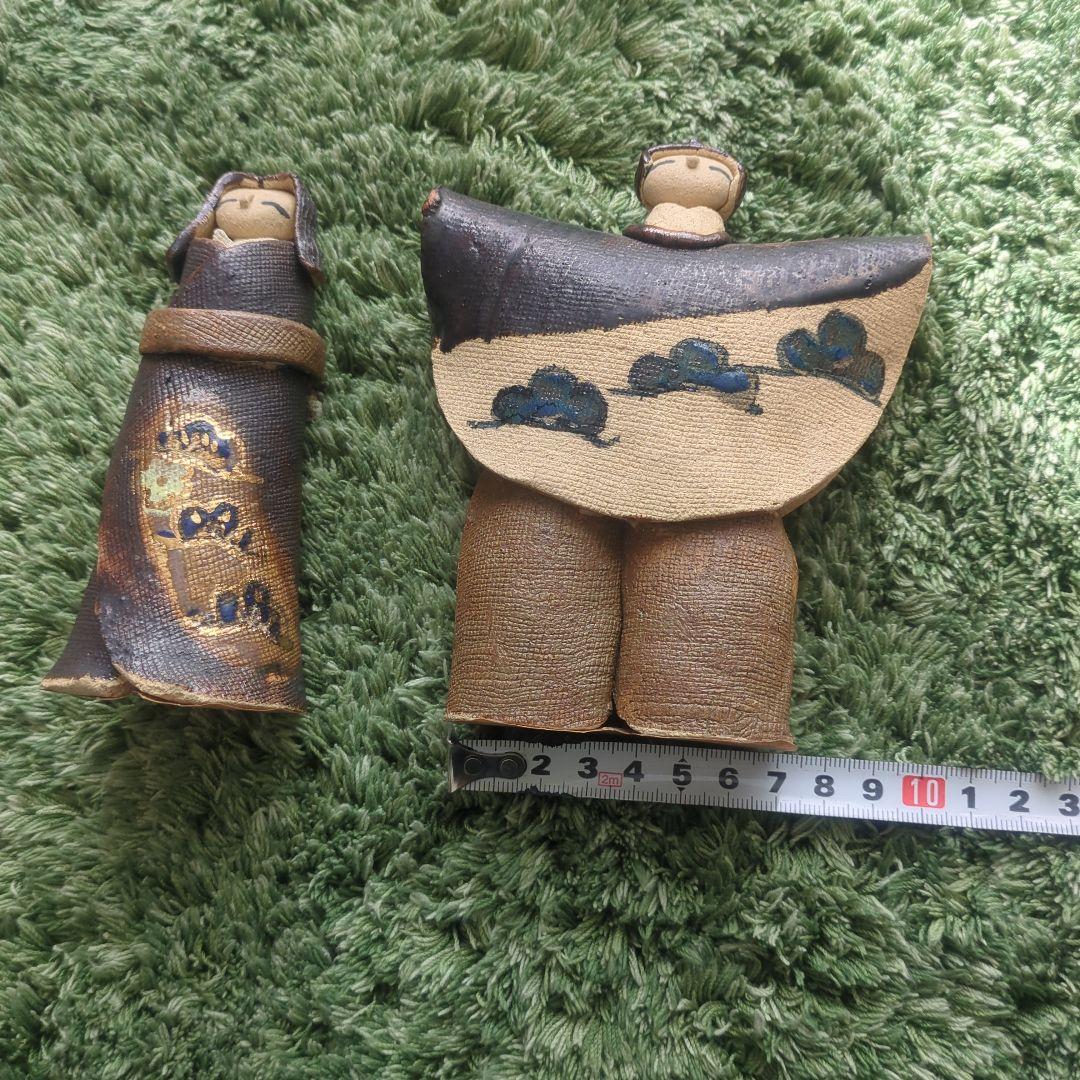 雛人形 陶器製 自然の釉