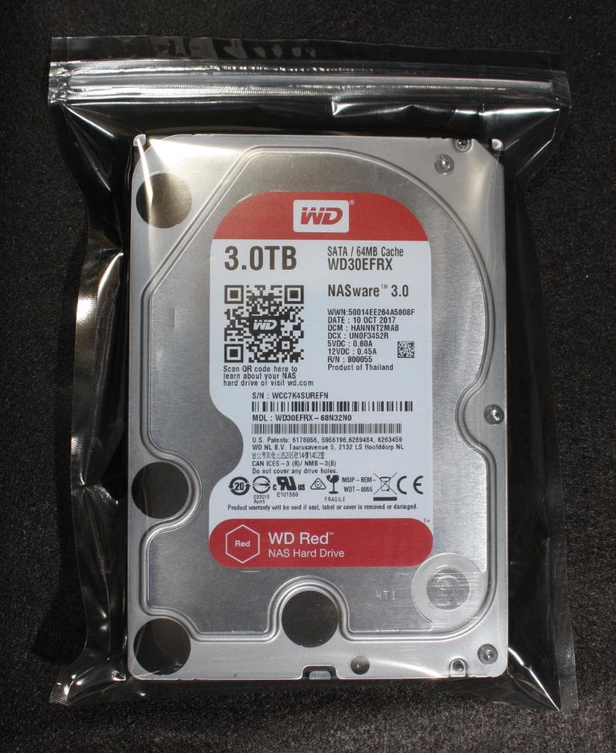 WESTERN DIGITAL WD30EFRX レッド 3TB 6686時間