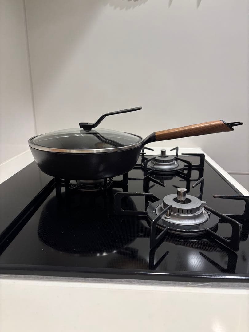 VECUULAR ブラック フライパン ガラス蓋付き