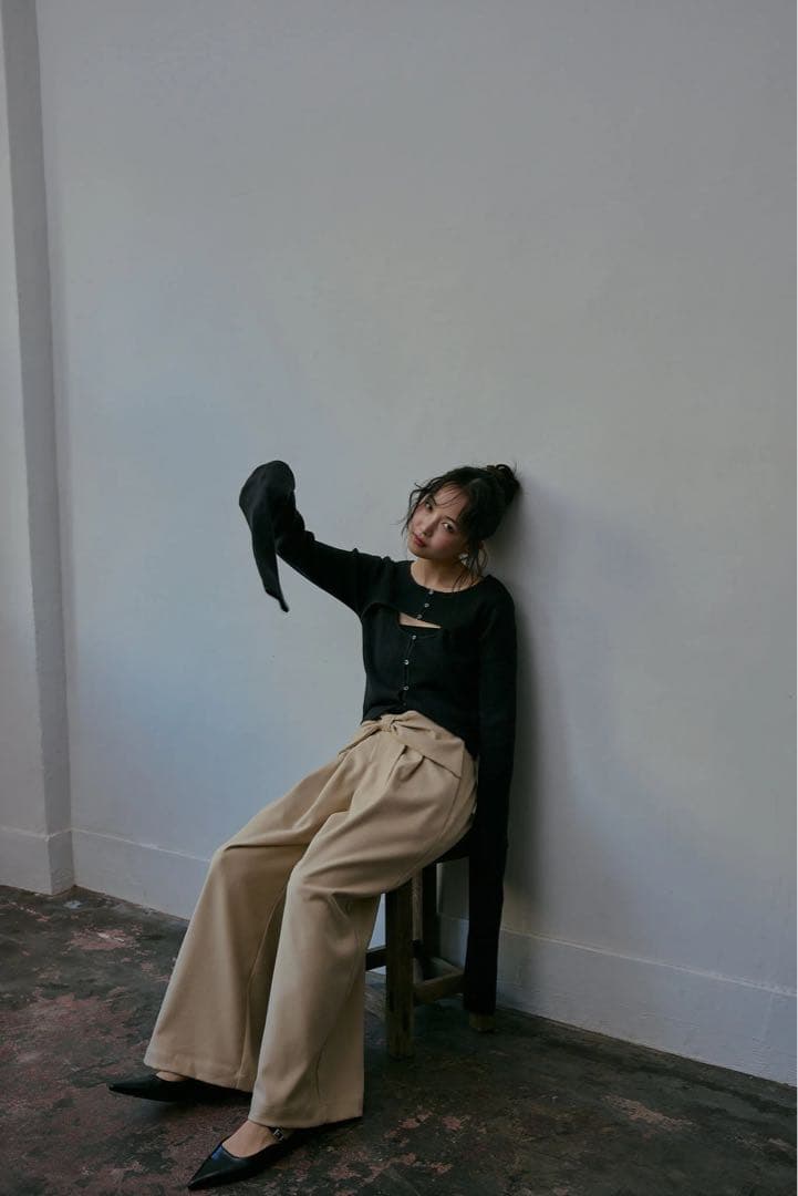 andequal ドッキングリブニット チャコール 未開封 新品