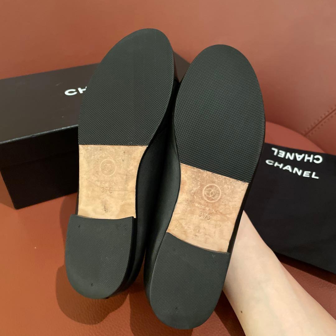 CHANEL ブラック バレエシューズ　37