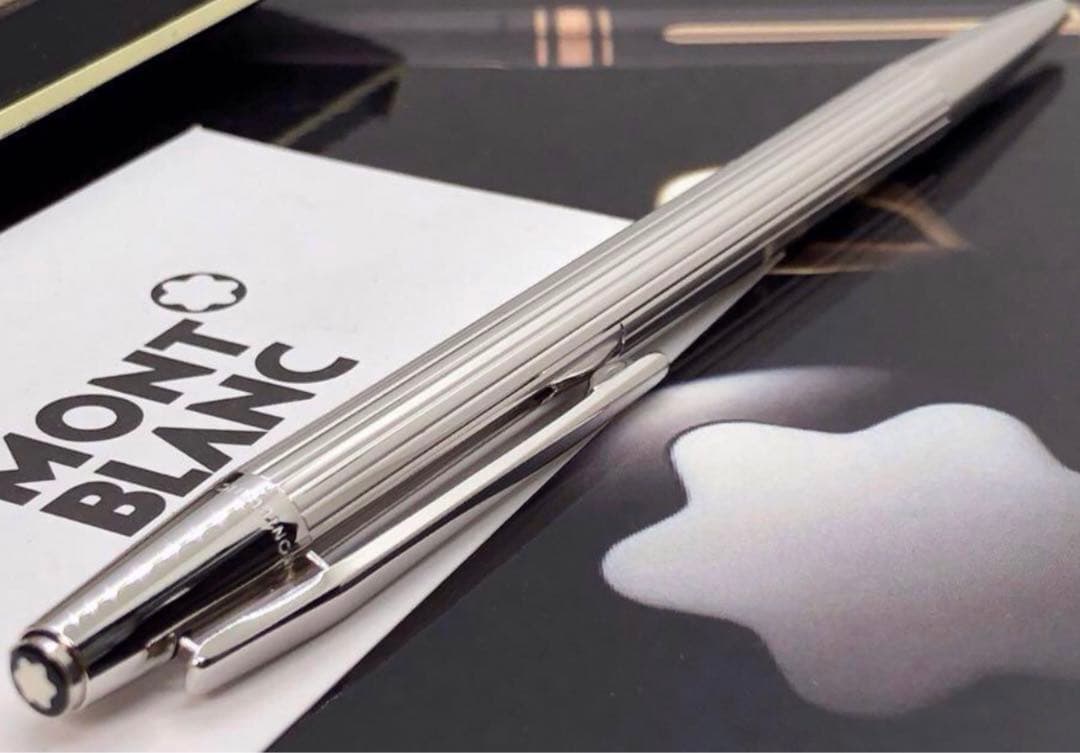 ⭐️金運アップ頂点の総プラチナ張り⭐️No1957レアな初期型S&S⭐️モンブラン社⭐️