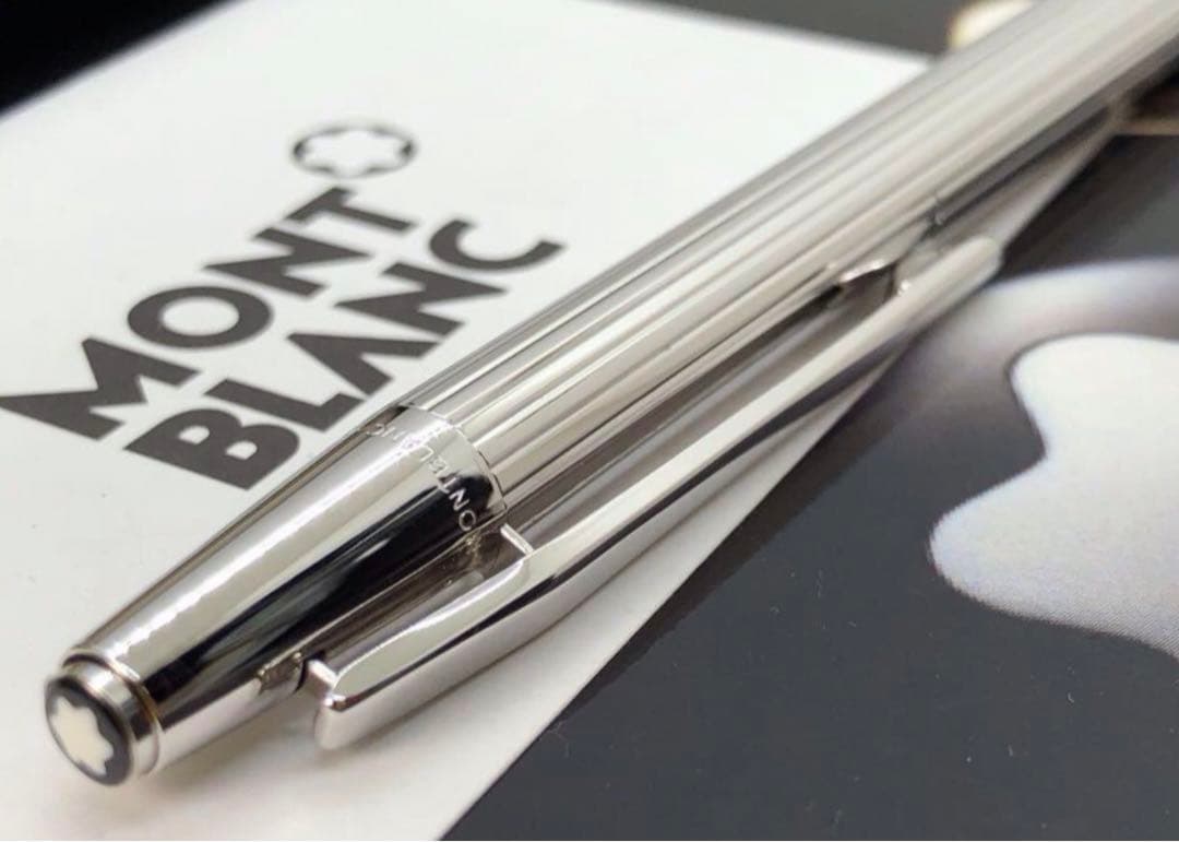 ⭐️金運アップ頂点の総プラチナ張り⭐️No1957レアな初期型S&S⭐️モンブラン社⭐️