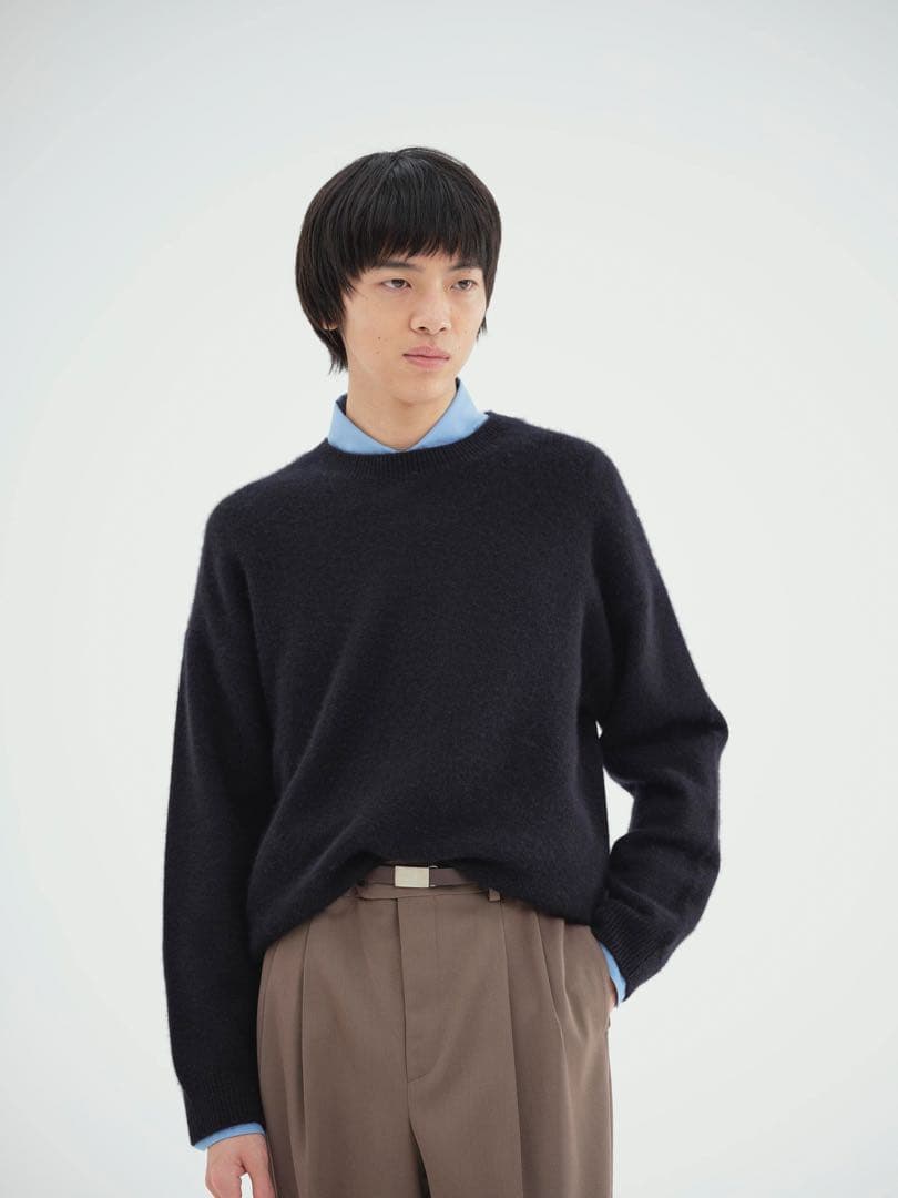 トップス AURALEE BABY CASHMERE KNIT P/O