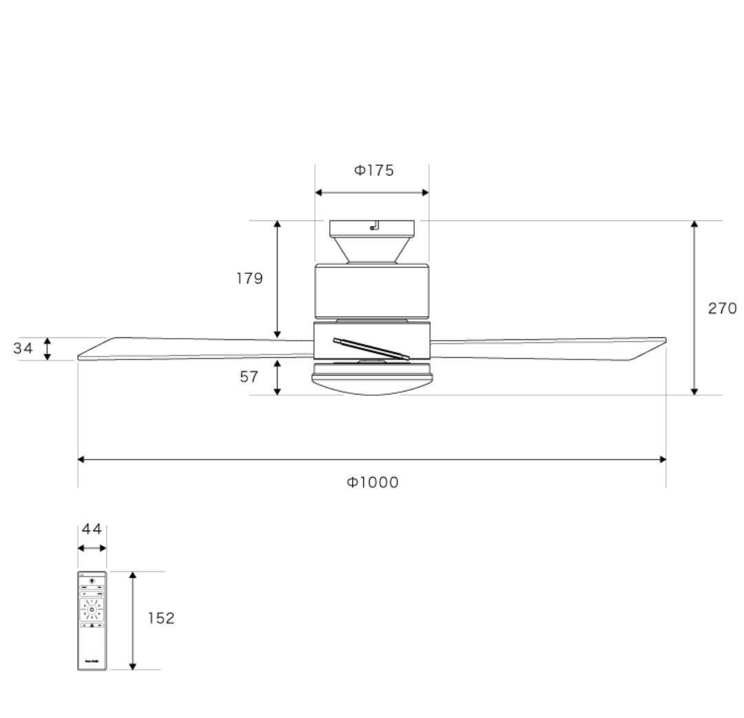 9 シーリングファンライト バズー 100cm 引っ掛け LED