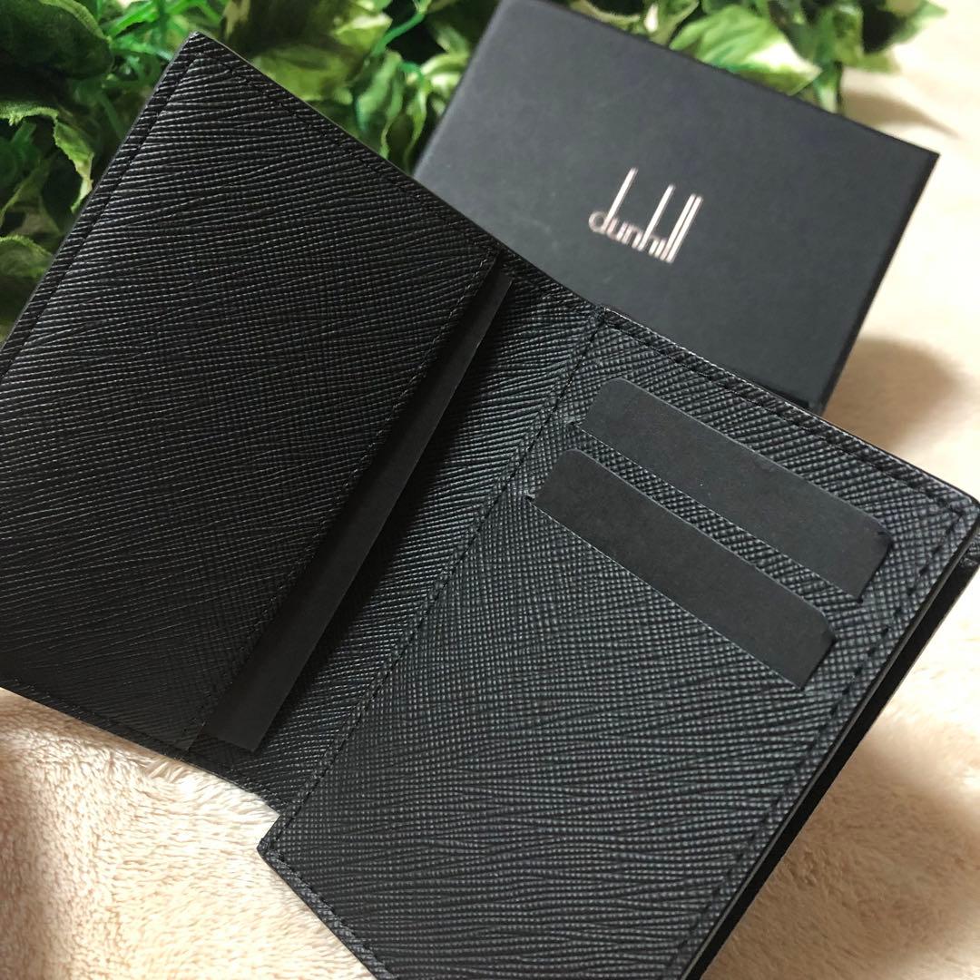 つん　未使用　ダンヒル　名刺入れ　カード入れ　 プレイン　ブラック　黒