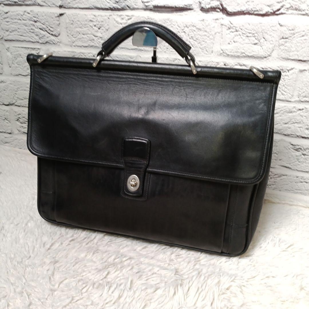 希少■COACH オールレザー 2WAY ブリーフケース ビジネスバッグ